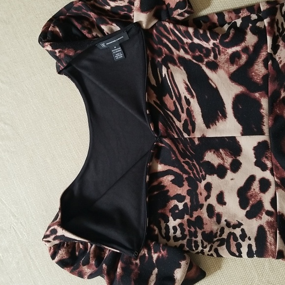 INC Animal Print Peplum Top - Picture 3 of 7